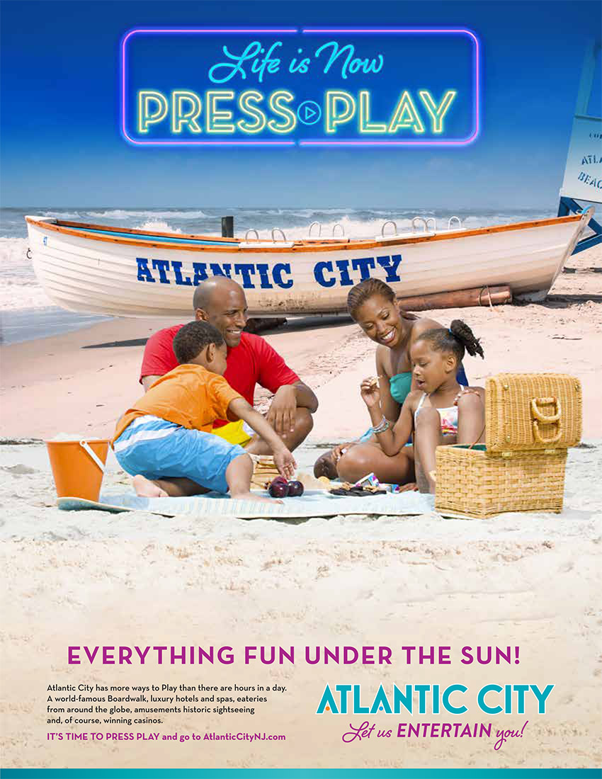 print ad family beach